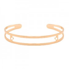 DQ Metal bracelet base 9x60mm with two loops Rosegold 